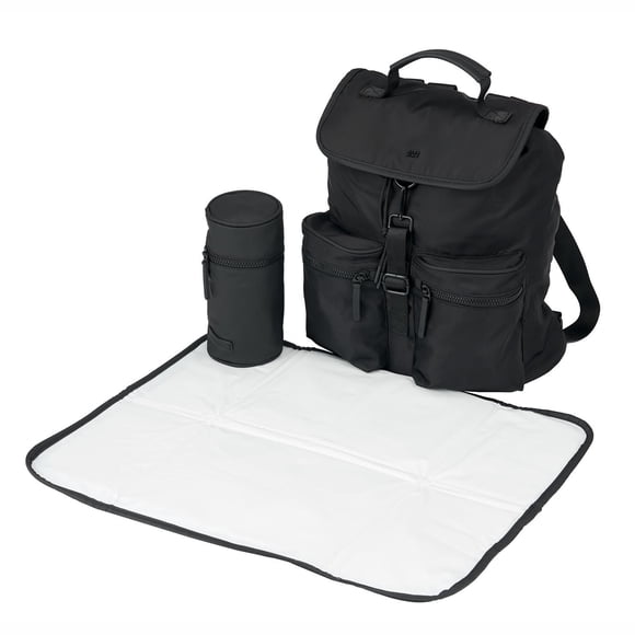 Bababing Sac à Dos à Couches - 100 % Recyclé - Noir