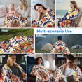 thumbnail image 5 of Boho Flowers Cooling Blanket,Lightweight Breathable Summer Throw Blanket with Double Sided Cold Effect,Abstract Bohemian Colorful Retro Floral Picnic Blankets Bed Sheet for Hot Sleepers 40"x60", 5 of 8