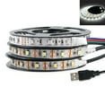 thumbnail image 3 of Fairnull 0.5/1/2/3/4/5m DC 5V USB 3528 SMD LED Strip Light Wardrobe TV Background Decor, 3 of 8