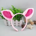 thumbnail image 5 of vlrwzc Pig Headband Set with Ears Nose Tail and Bow Tie Pink for Halloween Celebrations, Animal Theme Parties, 5 of 7