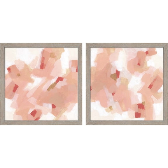 Great Art Now Dusk Lights by June Erica Vess, 2 Piece Framed Art Set Each 13"W x 13"H