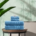 thumbnail image 3 of Everyday Home by Trident Eco Twist 4-Piece Towel Set (2 Bath Towels, 2 Washcloths), Cotton & Viscose from Bamboo, Plush, Absorbent, Bathroom Towels, Sea Blue, 3 of 9