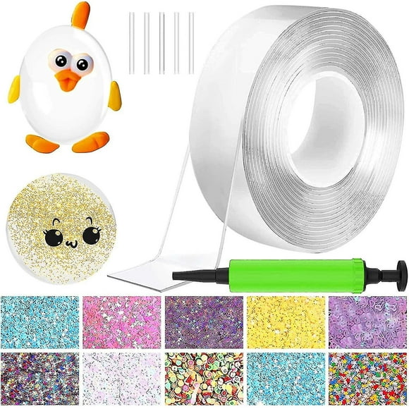 Kit de Bulles de Ruban Nano Amélioré, Ruban Plastique Double Face, Ruban Élastique Nouveau