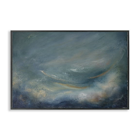 Stupell Industries Dark Storm Clouds Abstract Abstract Painting Black Framed Art Print Wall Art, 18 x 12