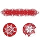 thumbnail image 4 of Tapete de mesa Simhomsen bordado con copos de nieve, color rojo navideño, 4 of 7