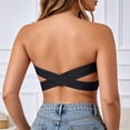 thumbnail image 4 of Women’s Strapless Side Closure Bustier Bra For Seamless Lightweight Comfort And Support Top With Push Up Lift Ideal For Casual Wear Across Seasons, XL, Black, 4 of 6