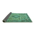 thumbnail image 2 of Ahgly Company Indoor Rectangle Persian Turquoise Blue Traditional Area Rugs, 7' x 9', 2 of 4