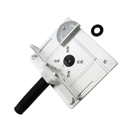 

Router Table Insert Plate Wood Router Plate Auxiliary Tool Benches Multifunction Aluminum Router Insert Plate for Milling Engraving b wth Backer Ruler