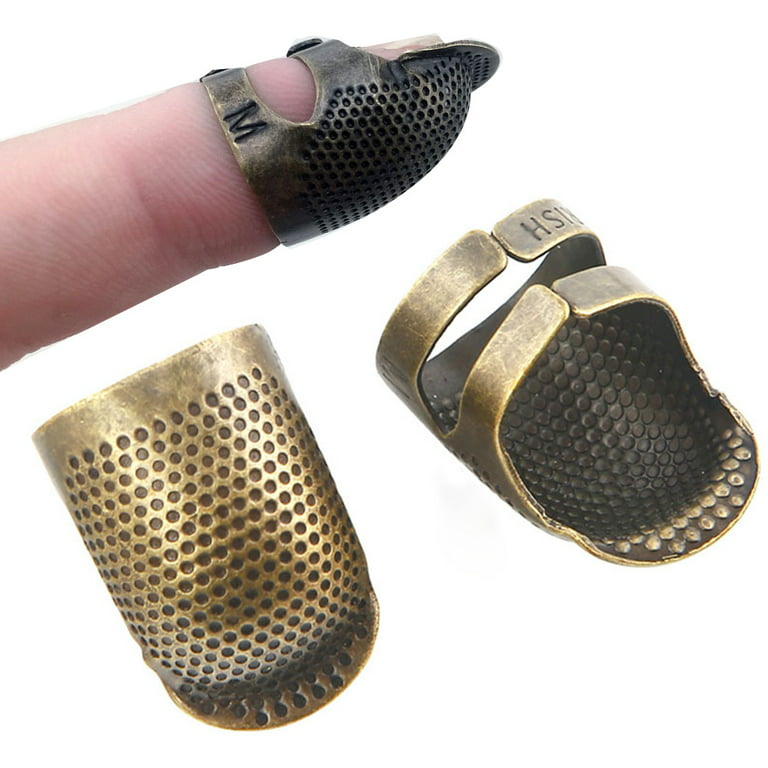 NUZYZ Adjustable Thimble Pin Needle Finger Protector Sewing Ring Tool 