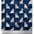 thumbnail image 1 of Soimoi Rayon Crepe Fabric Pug Dog Printed Craft Fabric by The Yard 46 Inch Wide, 1 of 3