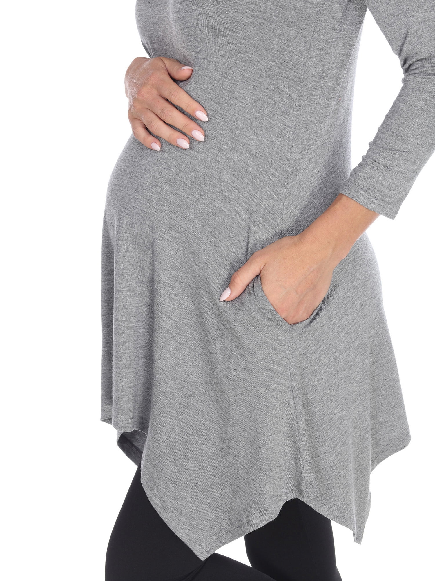 White Mark Women's Maternity Kayla Tunic Top