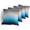 thumbnail image 5 of Ambesonne Ombre Throw Pillow Cover 4 Pack, Abstract Color Change Pattern, 20", Grey and Blue, 5 of 7
