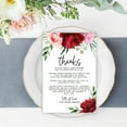 thumbnail image 2 of Koyal Wholesale Burgundy Blush Greenery Wedding Thank You Place Setting Cards for Table Reception, 56-Pack, 2 of 5