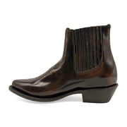 The Western Shops Men's Genuine Leather Short Ankle Cowboy, Charro Botin
