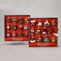 Club Pack of 72 Miniature Petite Treasures Glass Christmas Ornaments