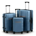 thumbnail image 5 of Canddidliike Expandable Luggage 3 Pieces Set, Luggage with 360 Silent Spinner Wheels, PC+ABS Suitcase with TSA Lock Spinner, Blue, 5 of 5