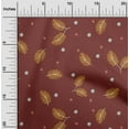 thumbnail image 2 of oneOone Cotton Poplin Maroon2 Fabric Christmas Feather Sewing Fabric By The Yard Printed Diy Clothing Sewing Supplies 56 Inch Wide, 2 of 6