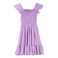 thumbnail image 4 of XASZHN Robes d'Été pour Filles Sans Manches avec Poches Robes d'Été pour Filles 2025 Violet_004 7-8 Ans, 4 of 6