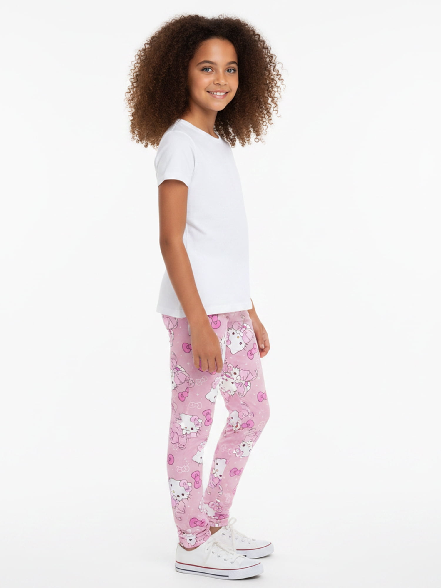 Sanrio Girls' Hello Kitty Bows Graphic Leggings, Sizes 4-16