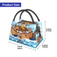 thumbnail image 2 of Yiaed Animals on Noah's Ark Floating Print Lunch box lunch bag Portable Insulated Lunch Box for Women Men Cooler Tote Bag with Front Pocket for Work Picnic Travel, 2 of 6