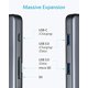 thumbnail image 1 of Concentrador USB C Anker, adaptador USB C 5 en 1, con suministro de potencia de 60 W, lector de tarjetas microSD y SD, 2 puertos USB 3.0, para MacBook Pro, Chromebook, XPS y más, 1 of 2