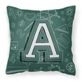 thumbnail image 2 of Carolines Treasures CJ2010-EPW1818 Letter E Back to School Initial Canvas Fabric Decorative Pillow  18H x18W multicolor, 2 of 3