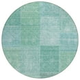 thumbnail image 2 of Addison Rugs Chantille Indoor/Outdoor Transitional Patchwork Teal Washable Round Rug, 8' x 8', 2 of 6