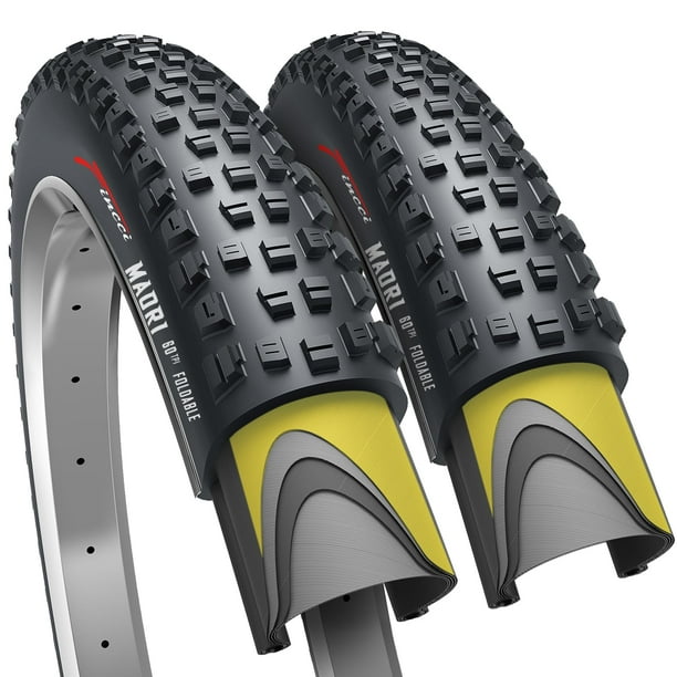 Fincci Maori Pair 27.5 x 2.35 Foldable Mountain Bike Tire 60 584 60 TPI with Nylon Protection for Mountain Enduro MTB Hybrid Bicycle Pack of 2 27.5x2.35 Inch Tires Walmart