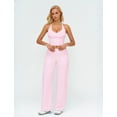 thumbnail image 7 of IBTOM CASTLE Womens Workout Sets 2 Piece Spaghetti Straps Crop Top Straight Leg Yoga Pants Yoga Pilates Outfits Pink, 7 of 7