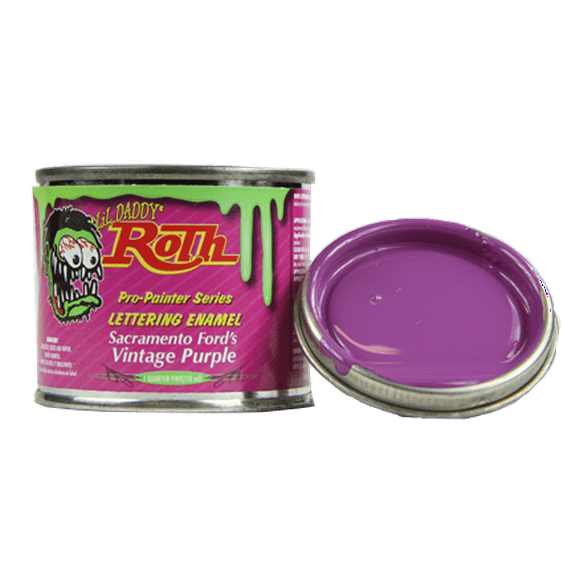 Vintage Purple Lettering Enamel