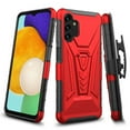 thumbnail image 2 of SPY CASE for Samsung Galaxy A13 5G/4G Case with Tempered Glass Screen Protector Hybrid Cover with Kickstand Phone Belt Clip Holster - Red, 2 of 8
