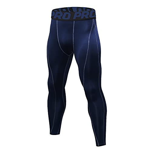 LANBAOSI Men Compression Pants Male Running Tights Workout Leggings Athletic Cool Dry Yoga Gym Clothes Size Large