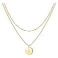 thumbnail image 1 of Corazón de la moda de las mujeres Letra Collar Cadena 26 Circular Doble Capa Cuello, 1 of 5