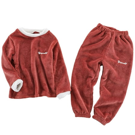 

MLFU Children s Pajama Sets for Girls Boys 2 Piece/Set Pyjamas Long Sleeve Winter Pyjama Sets Sleepwear 3-12 Years