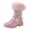 Pink, variant on Gibobby Girls Ankle Boots Kids Comfortable Slip on Lug Sole Chelsea Booties for Toddler Little Kid Big Kids,Blue,9-9.5 Y