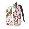 thumbnail image 2 of Xecao Snowflakes Santa Claus for Canvas College Laptop Backpack, Durable Rucksack Travel Notebook Bag School Backpack Book Bag for Men Women, 2 of 8