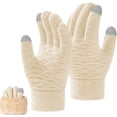 thumbnail image 1 of Guantes cálidos de invierno para mujer, con visualización táctil, forro polar para clima frío, para correr, conducir, senderismo, nieve, 1 of 3