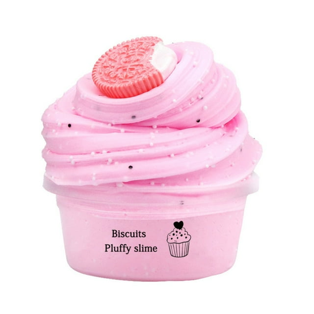 Flmtop 60ml Biscuit Slime Rebound Portable Display Mold Elastic Squeezing Toy for Nursery School