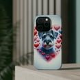 thumbnail image 4 of DistinctInk Tough Case for Apple iPhone 14 PRO (6.1" Screen), Compatible with MagSafe Charging - Valentine's Day Kerry Blue Terrier, 4 of 6