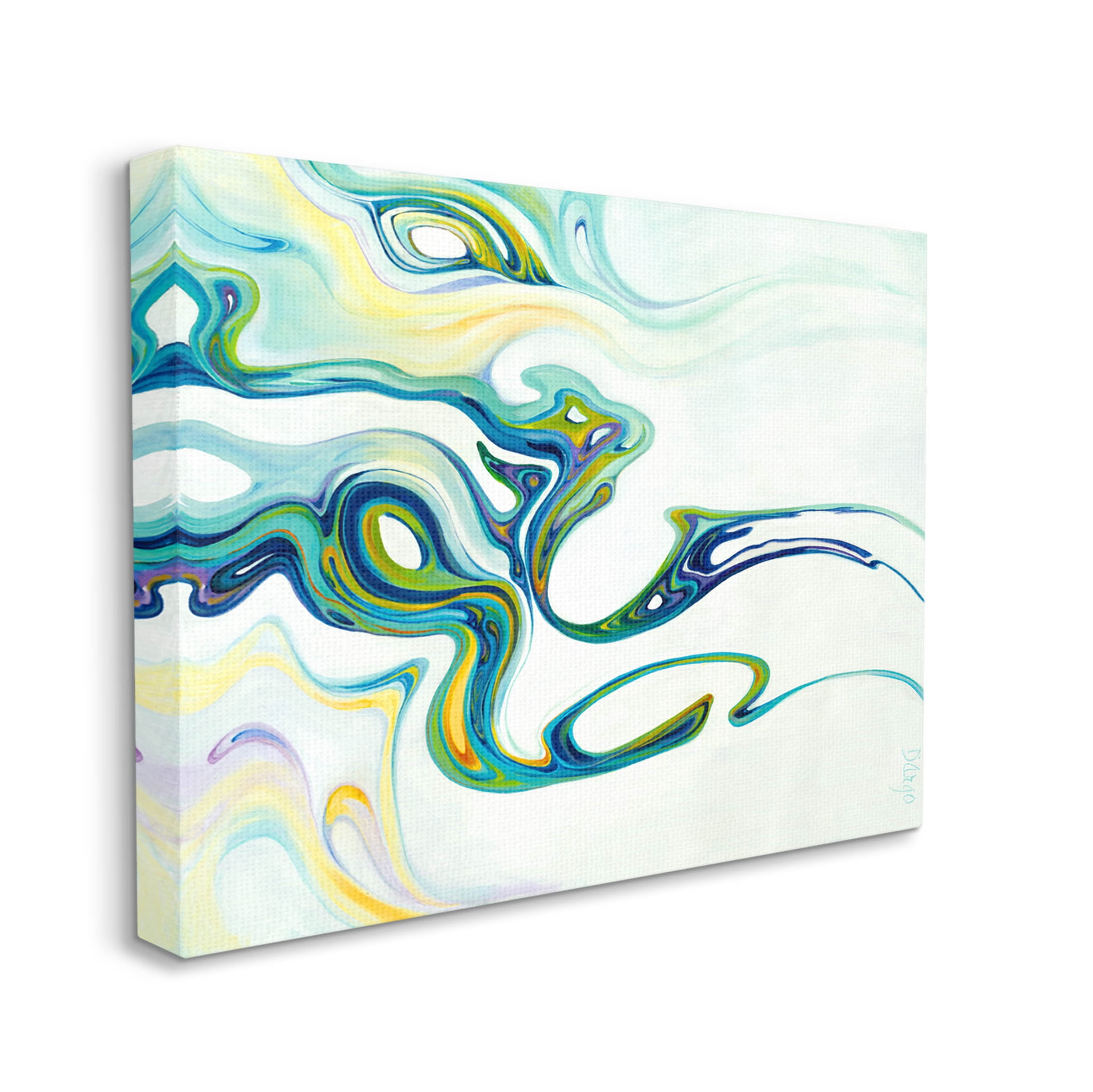 Stupell Industries Wavy Modern Green Forms Graphic Art Gallery Wrapped Canvas Print Wall Art, Design by Dina D'Argo