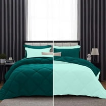 DNG Creations 5 Piece Reversible Diamond Pattern Comforter ( Aqua-Blue/Teal Colour ) 550 GSM All - Season 100% Egyptian Cotton, 800 TC - California King - Size