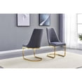 thumbnail image 4 of Square 47" x 47" Clear Glass 5pc Dining Set with Gold Stainless Steel, 4 of 5
