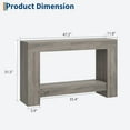thumbnail image 7 of 47'' Long Console Table, 2-Tier Narrow Entryway Table Sofa Table with Storage, Farmhouse Wood Behind Couch Table for Living Room, Hallway, Gray, 7 of 7
