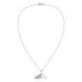 thumbnail image 5 of Ethereal Whale Tail White Mother of Pearl Inlay Sterling Silver Necklace, 5 of 7