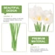 thumbnail image 3 of 10 elegantes ramos de flores de cala artificiales de PU de tacto realista para novias (blanco), 3 of 8