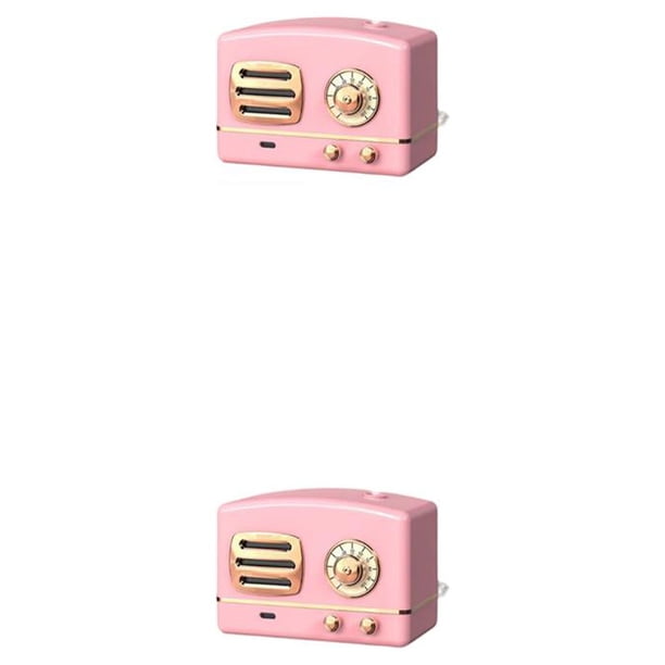 Humidificador USB Advancent con forma de radio color Rosado 2Conjunto
