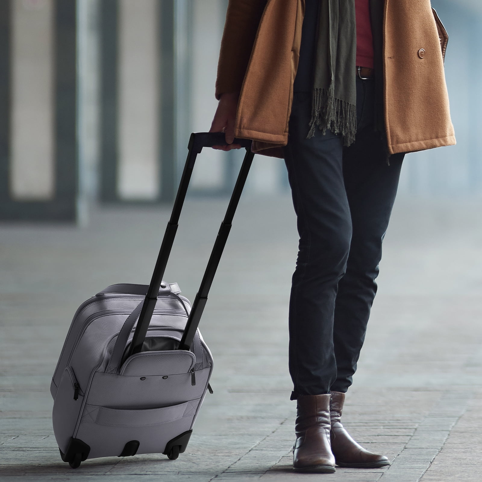 MIUSSE Underseat Carry on Luggage 16 Inch Soft Sided Luggage with Wheels and TSA Lock Airline Approved Small Suitcase for Men Women