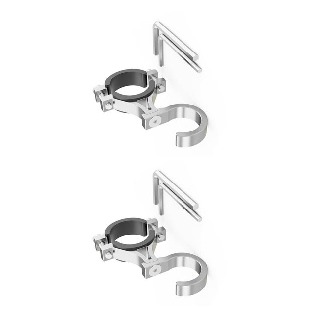 Sonducket Gancho para manillar de motocicleta o bicicleta, gancho Universal de 18mm-40mm, barra transversal de Metal, accesorios para manillar de Blanco 2piezas