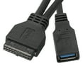 thumbnail image 4 of Unique Bargains USB 3.0 Female to 20 Pin Female Dual Port Splitter Cable Motherboard Header Cable 310mm, 4 of 4