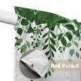 thumbnail image 4 of Swag Valance Curtains for Windows, Green Spring Botanical Light Filtering Kitchen Curtains with Rod Pocket, Weeping Eucalyptus Butterfly Window Treatment Valances for Living Room, 28x36 - 2 PCS, 4 of 9